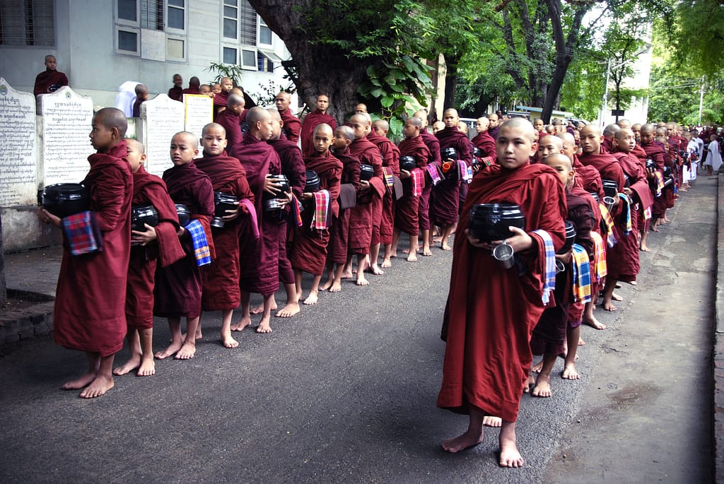 Monks in Amarapura