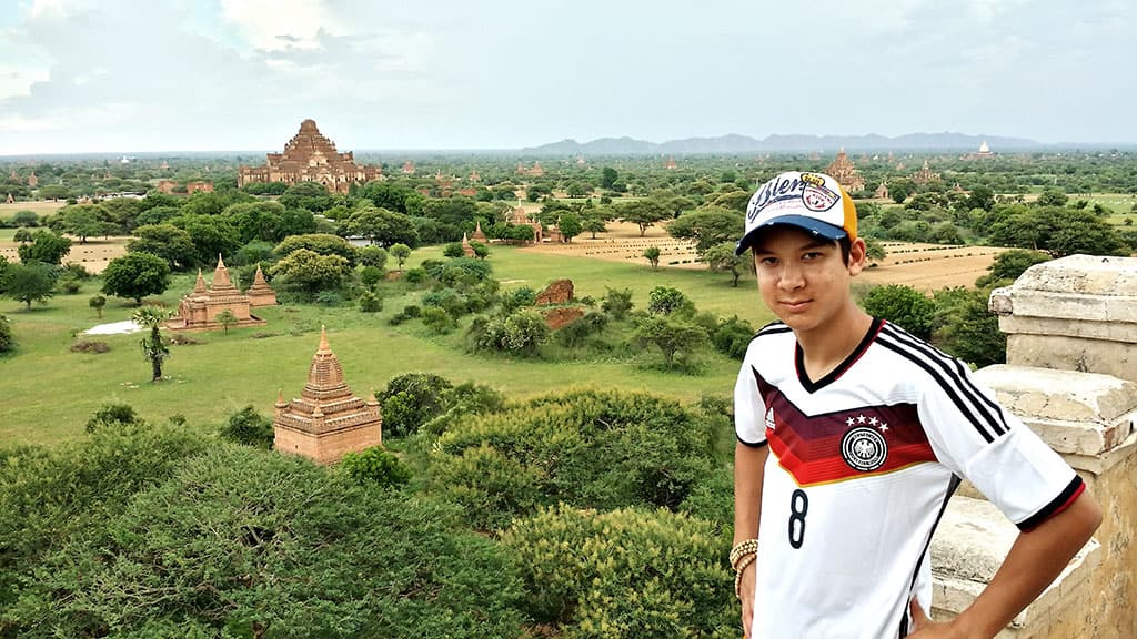 Mario Morris looking over the temple plain in Bagan