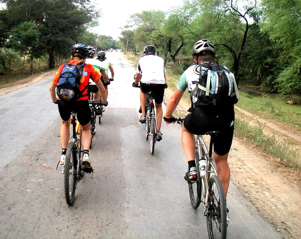 Myanmar bicycle tour group